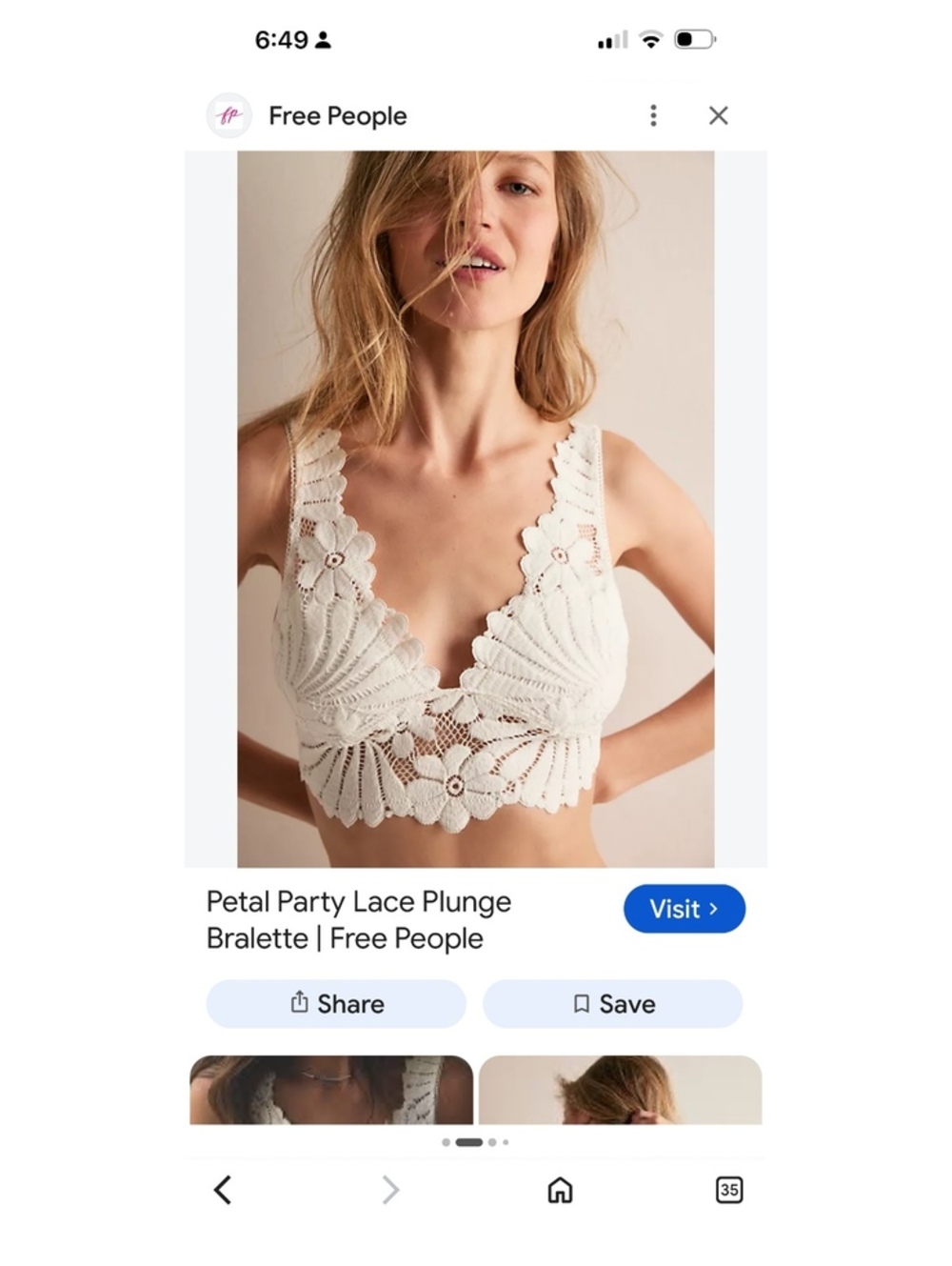 Petal Party Lace Plunge Bralette